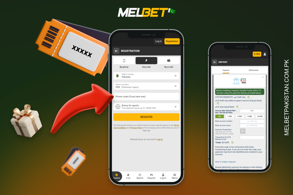 موبائل ایپ کے لیے Melbet بونس کوڈ