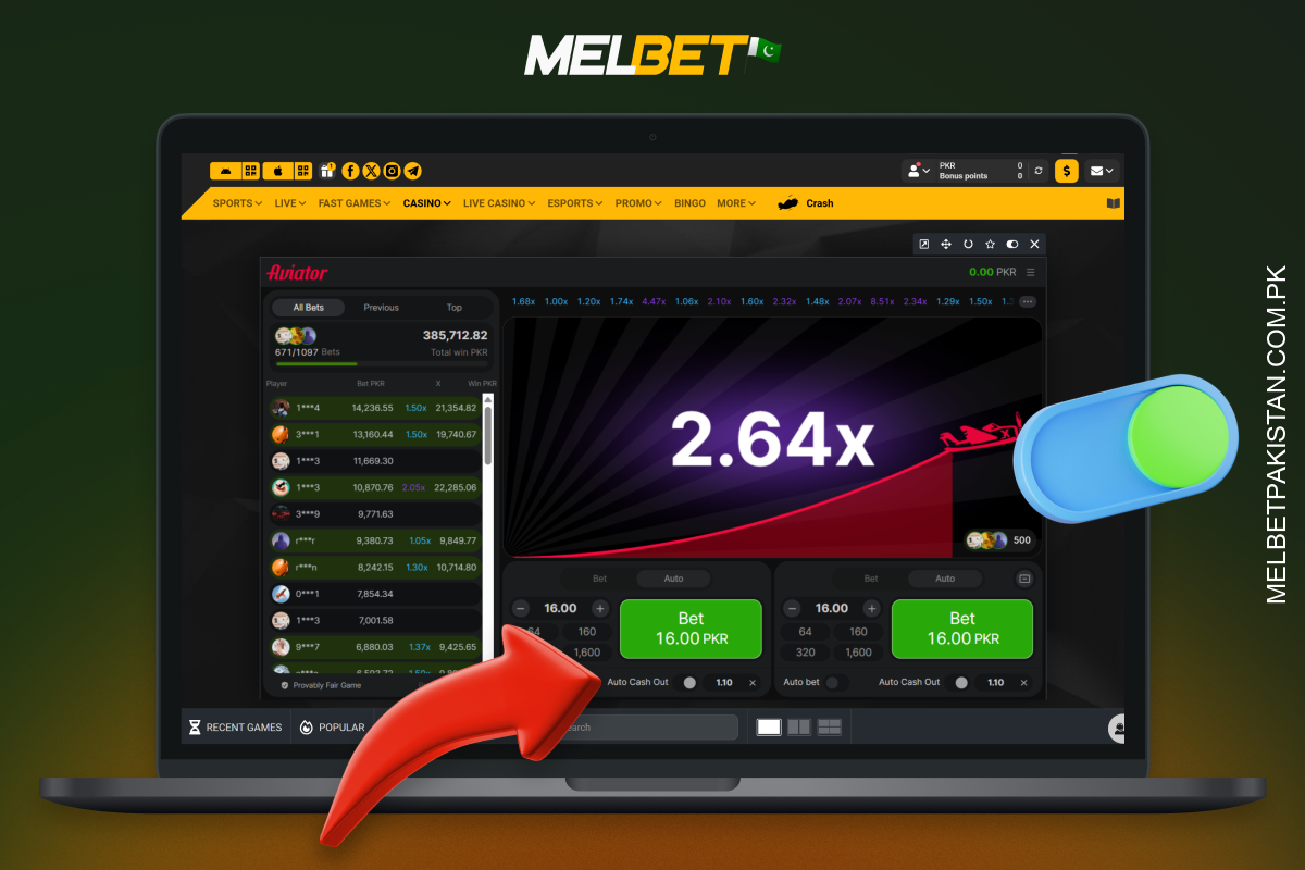Melbet کریش گیم آٹو کیش آؤٹ حکمت عملی