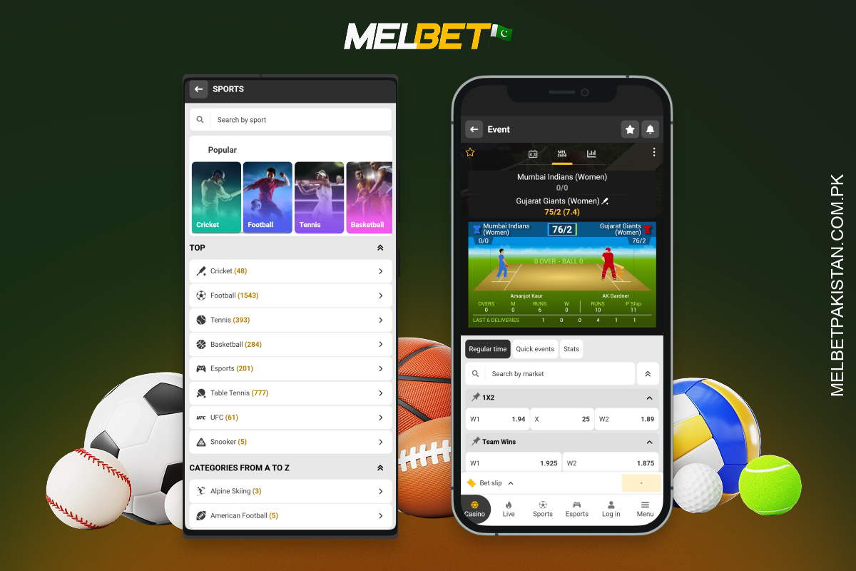 Melbet ایپ میں، پاکستان میں صارفین 40 سے زیادہ کھیلوں پر شرط لگا سکتے ہیں۔
