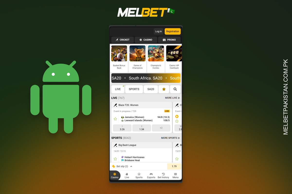 پاکستان میں Android کے لیے Melbet APK کو ڈاؤن لوڈ کرنا آسان اور محفوظ ہے، مکمل فعالیت اور پش اطلاعات فراہم کرتا ہے۔