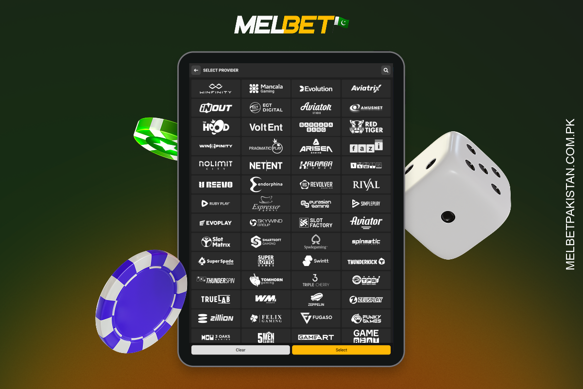 Melbet کیسینو صرف لائسنس یافتہ اور قابل اعتماد ڈویلپرز کے کھیل پیش کرتا ہے۔