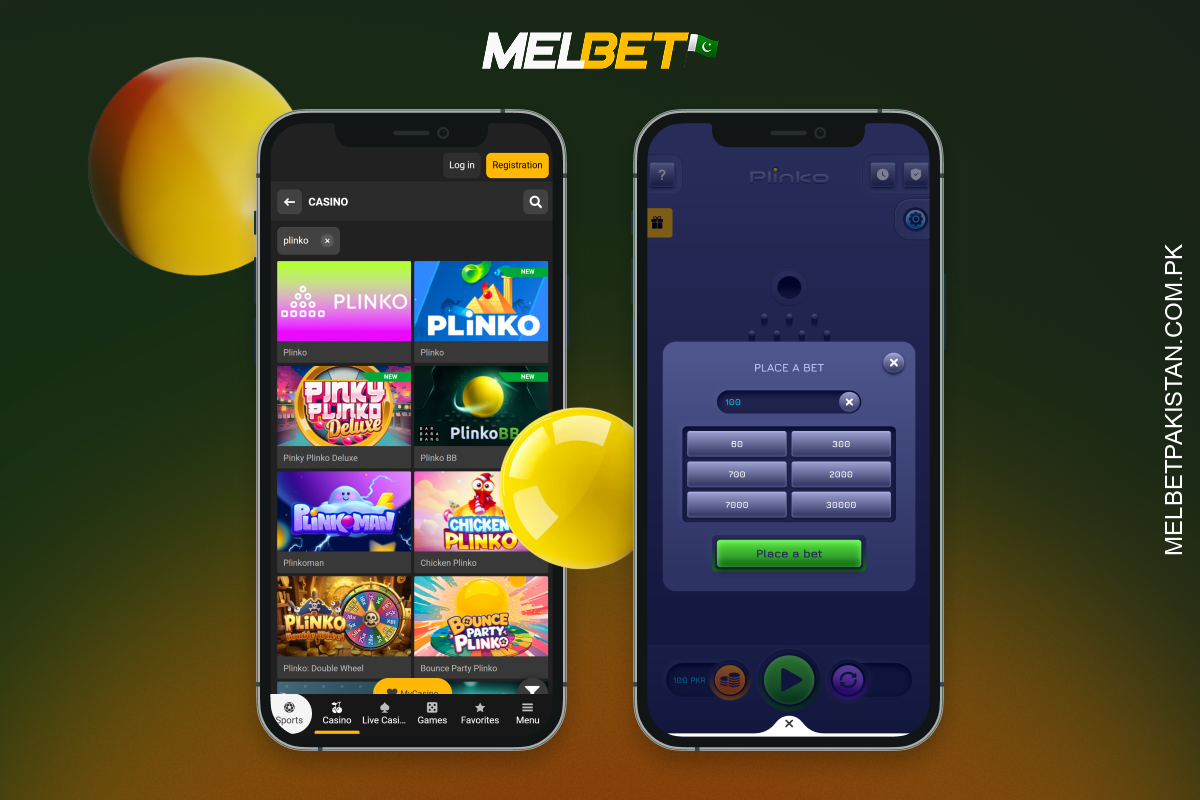 Melbet Plinko پر کھیلنے کے لیے، رجسٹر کریں، جمع کریں، کیسینو سیکشن میں گیم تلاش کریں، اپنی شرط کا انتخاب کریں، گیند کا رنگ منتخب کریں اور اسے ضرب پر گرتے ہوئے دیکھیں۔