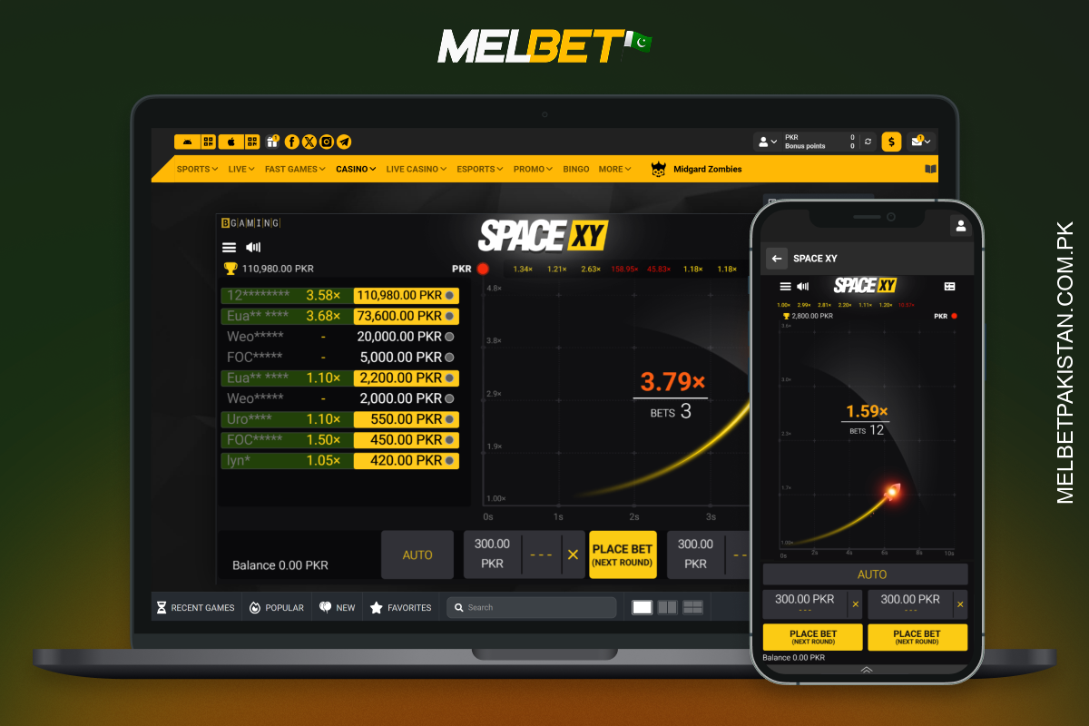 پاکستانی جواریوں میں مقبول، Melbet کیسینو میں Space XY آن لائن گیم شاندار گرافکس، سادہ گیم پلے اور بڑی جیت حاصل کرنے کا موقع فراہم کرتی ہے۔