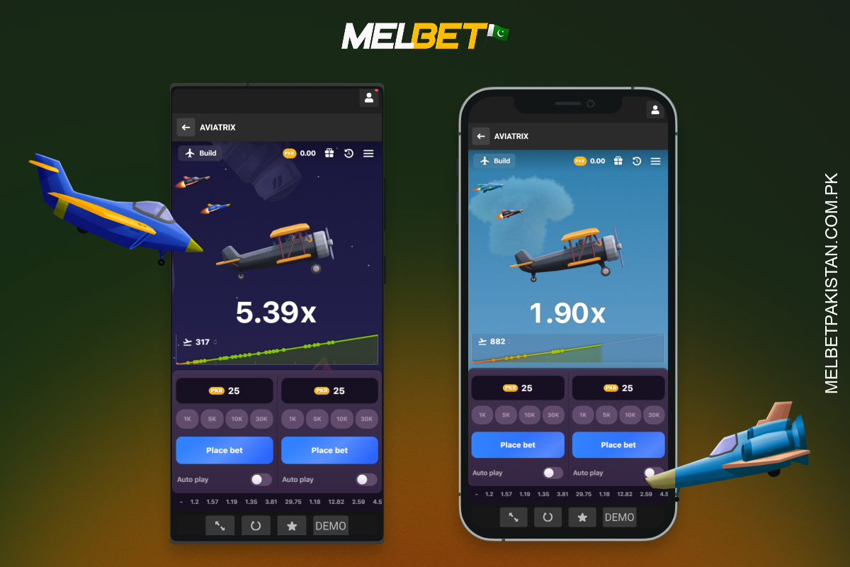 پاکستان میں اپنے موبائل ڈیوائس پر Aviatrix Melbet ایپ استعمال کرنے کے لیے، اسے آفیشل کیسینو ویب سائٹ سے ڈاؤن لوڈ کریں اور اپنے ڈیوائس پر حقیقی پیسے کے کھیل سے لطف اندوز ہوں۔