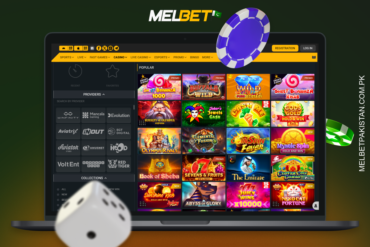 پاکستان میں مقبول Melbet کیسینو گیمز اعلیٰ معیار کے گرافکس، تیز رفتار گیم پلے اور جیتنے کے منفرد مواقع فراہم کرتی ہیں۔