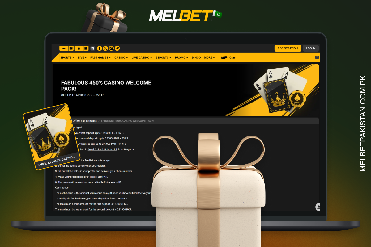 نئے کھلاڑیوں کے لیے Melbet کا خوش آمدیدی بونس کیسینو میں کھیلنے کے لیے اضافی رقم اور مفت اسپن فراہم کرتا ہے۔