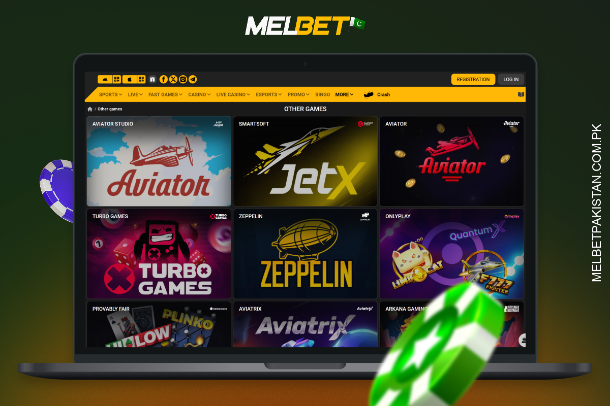 Melbet تیز اور دلچسپ جیتوں کے لیے مختلف متحرک جوئے کے کھیل پیش کرتا ہے۔