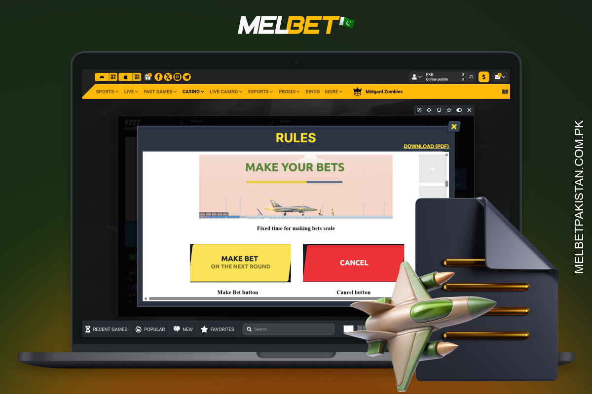 Melbet پر F777 Fighter گیم کے قواعد کافی آسان اور سیدھے ہیں۔