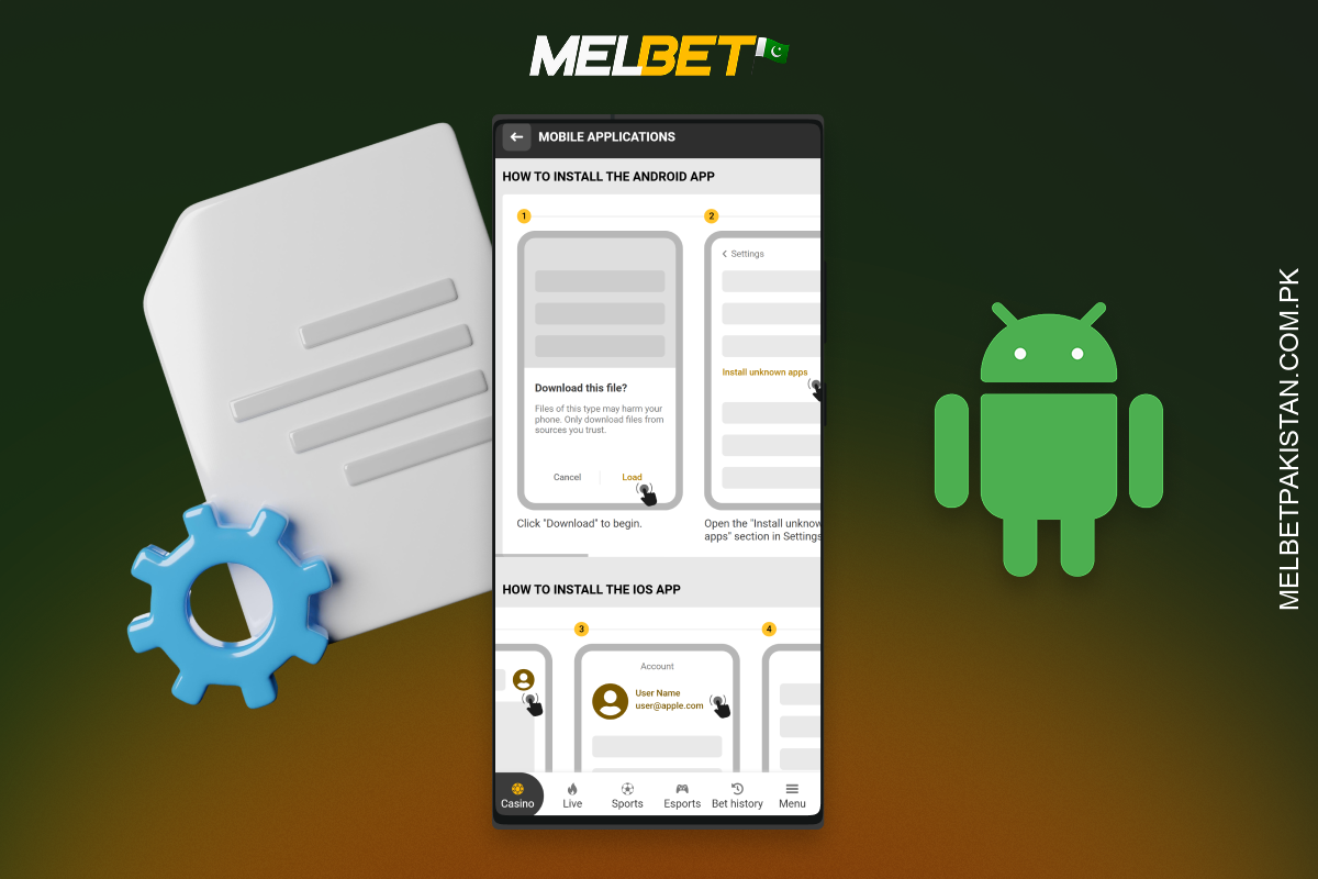 پاکستان میں Android کے لیے Melbet ایپ اسمارٹ فونز کی وسیع رینج کے ساتھ مطابقت رکھتی ہے۔