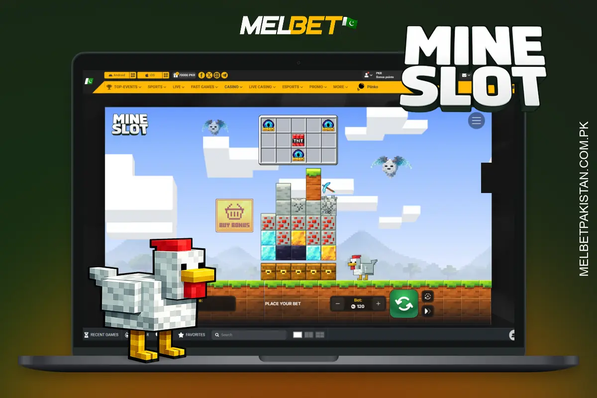Mine Slot کو اصلی پیسوں سے کھیلنے کے لیے آپ کو Melbet پاکستان میں اکاؤنٹ اور بیلنس کی ضرورت ہوگی