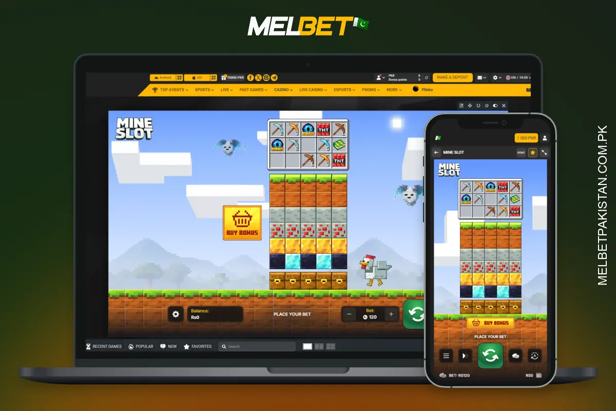 Melbet Mine Slot پاکستانی کھلاڑیوں کے لیے ایک منفرد موقع فراہم کرتا ہے، جہاں وہ 100x تک کے حیرت انگیز ملٹی پلائرز جیت سکتے ہیں