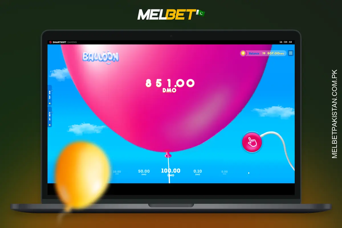 بالون ایک دلچسپ کھیل ہے جس کا گیم پلے منفرد ہے، اور یہ پاکستان میں میل بیٹ آن لائن کیسینو کے تمام صارفین کے لیے دستیاب ہے۔